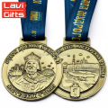 Medalha de competição esportiva de metal barato e personalizado com fita